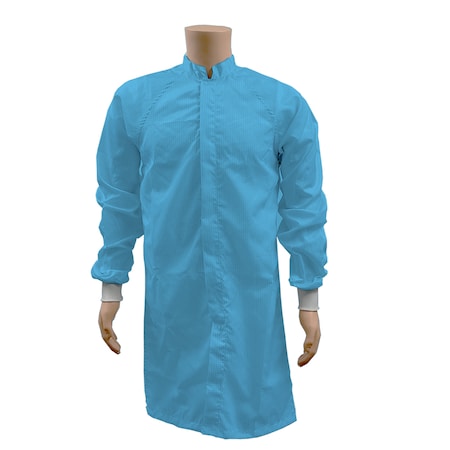ESD Cleanroom Frock, Light Blue, Xs